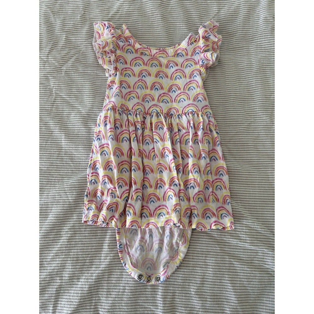 Play by Little‎ Sleepies Twirl Dress 6-12 Months Rainbow Pink Bodysuit Bamboo